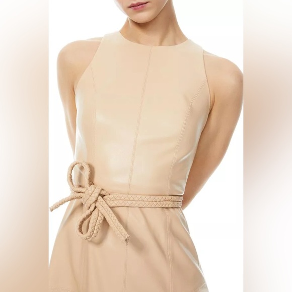 Alice + Olivia Leandra Vegan Leather Midi Dress $440 - Picture 4 of 7